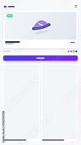 Mobile Application Interface Template for Modern Digital Content Display
