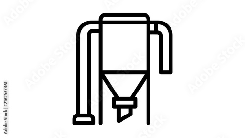 Minimal Industrial Silo Icon Vector