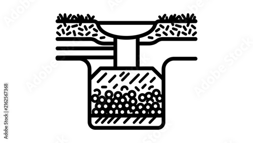 Minimalist Meat Grinder Icon Vector