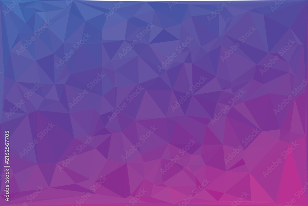 Obraz premium Low poly geometric background, with blue to, magenta gradient, triangular, mesh pattern isolated, on a white background.eps