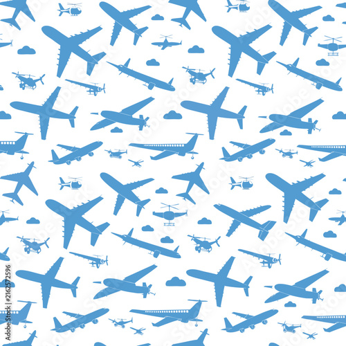 Dinosaur silhouette seamless pattern, prehistoric animal vector background, dark blue dino wallpaper for kids nursery textile