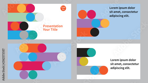 Fotografía Geometric presentation template set