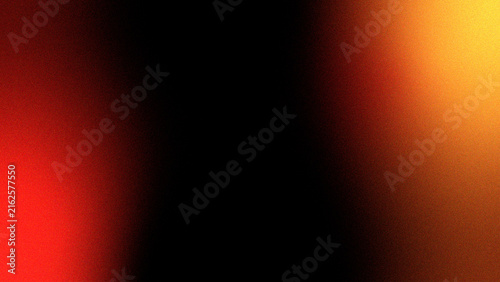 Картината върху платно Abstract Dark Gradient Background with Red and Amber Glow and Grain Texture