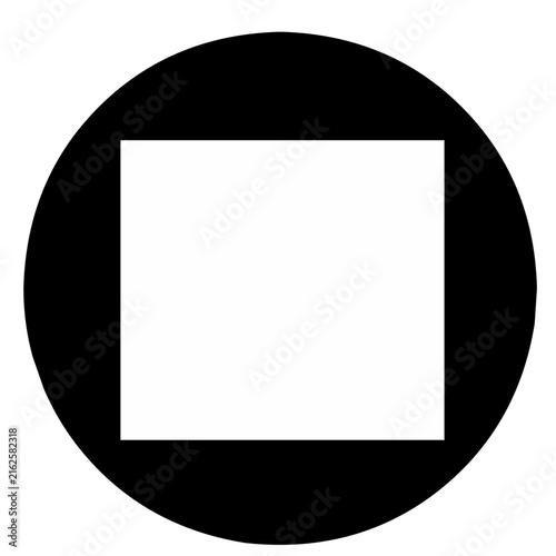 black and white button