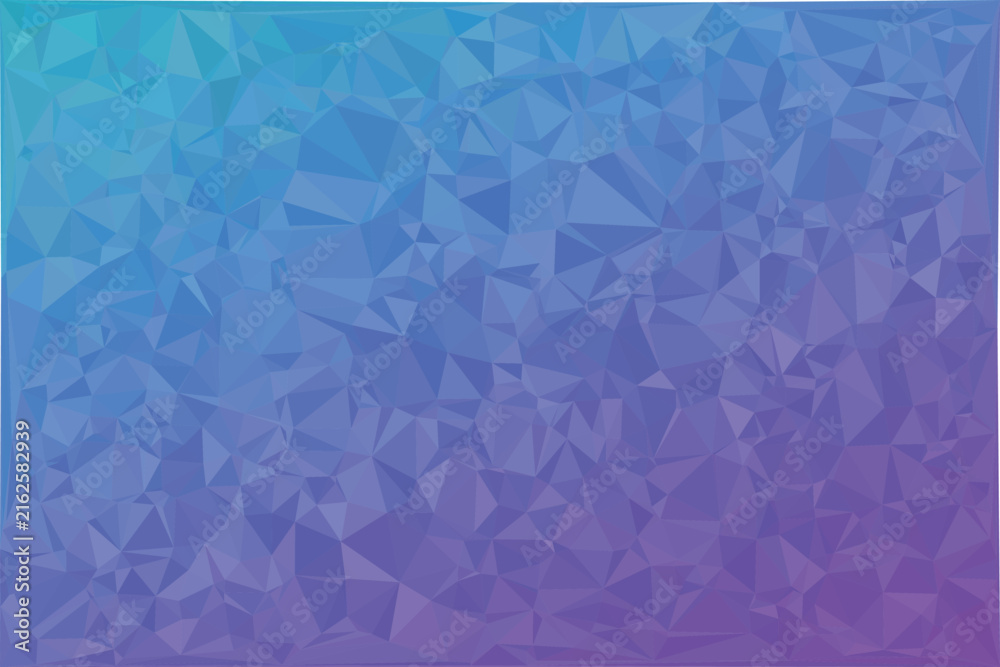 Obraz premium Low poly geometric pattern with blue to purple gradient, triangular mesh texture on a transparent background