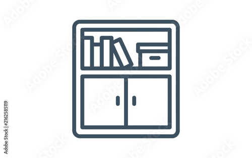 Bookshelf Storage Icon