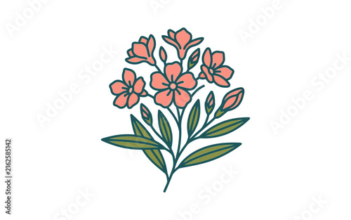 Stylized Floral Bouquet Vector Illustration