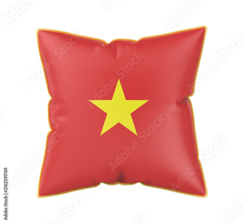 Obraz na plátně Pillow with the flag of Vietnam on transparent background