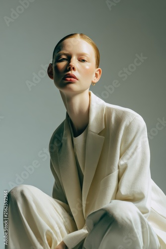 Stunning Fashion Model Portrait in Chic Outdoor Photo Shoot