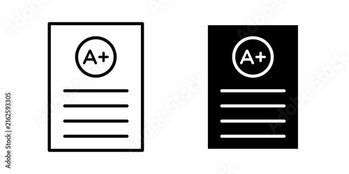 Report card icon flat clipart series