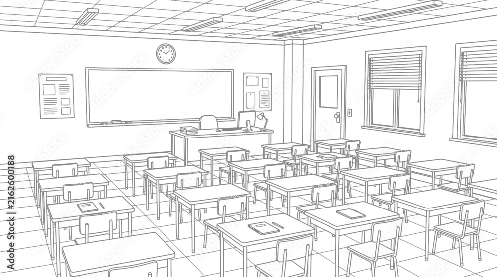 Fototapeta premium interior of a room with a table
