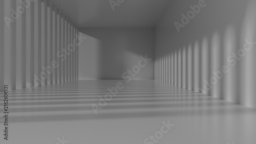 Abstract Futuristic empty floor and room Sci-Fi Corridor With light for showcase,room,interior,display products.Modern Future cement floor and wall background technology interior concept.3d render
