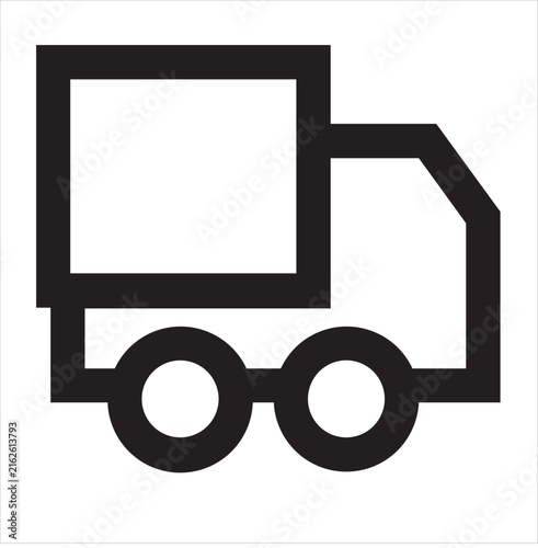 Delivery Truck Outline Icon