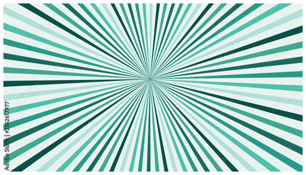 Fototapeta premium Abstract sunburst graphic with sharp radial green lines for creative visual projects.