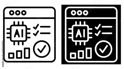 validate Two-tone version in black and white background