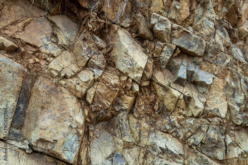 Картината върху платно Detailed close-up texture of rugged rock and geological strata in Karagozler, Fethiye