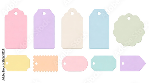 Set of label tag isolated on transparent background.
