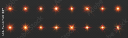 Set of abstract neon stars shines in a vibrant gradient space. Cyan, pink, and violet spark particles create visual depth. Colorful collection of glowing star elements.