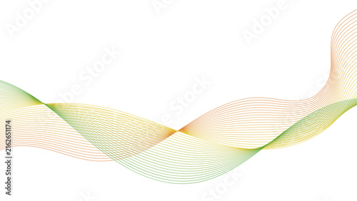 Elegant Multicolor Flowing Line Background with Dynamic Curved Waves. Colorful Abstract Wave Line Background with Smooth Gradient Flow on White.