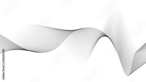 Minimal Abstract Wave Line Background with Elegant Flowing Curves on White. Modern Monochrome Line Wave Abstract Background for Luxury Branding Design.