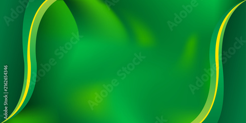Abstract green background with elegant curved lines, versatile for business presentations, environmental themes, or digital art.