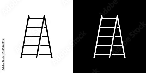 Ladder - vector editable line icon.