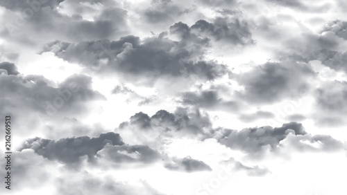 Dense gray clouds isolated on transparent background useful for weather or sky scenes.