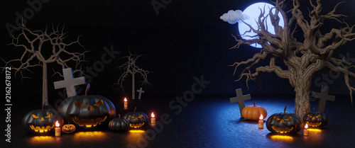 Konstfotografi Scary beautiful halloween illustration