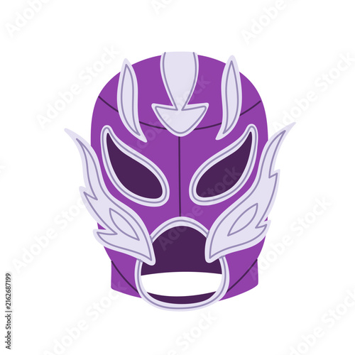 Mexican luchador mask. Lucha libre wrestlers face costume, superhero headwear...