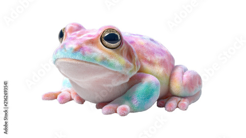 Pastel frog animal with big eyes detailed