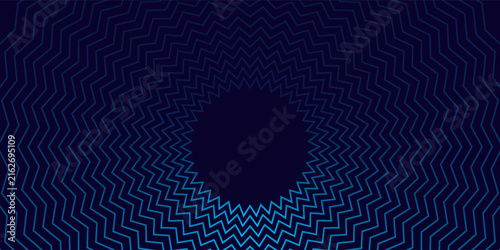 Abstract Blue Concentric Wavy Circles Digital Tech or Science Background. Medical Research or Modern Innovation Online Webinar Presentation Event.