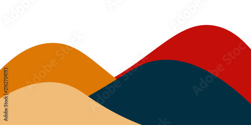 Colorful Abstract Wavy Header Background for Business Presentation and Marketing Design