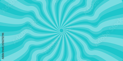Comic book speed lines, blue sunburst. A pop art style exploding rays of light background.