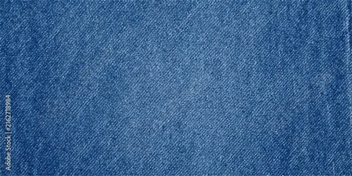 Blue Denim Jeans Texture with Rough Indigo Cotton Fabric Surface and Detailed Textile Pattern for Fashion, Clothing, Material and Abstract Background Design