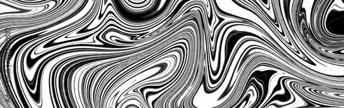 Modern Black White Acrylic Pour Texture with Organic Liquid Flow Design. Luxury Monochrome Marble Waves Background Featuring Abstract Fluid Art.