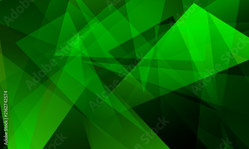 abstract green fractal geometric triangle polygon shape background
