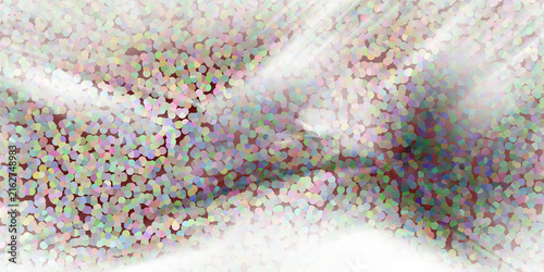 Vibrant abstract mosaic of colorful confetti pieces forming dynamic patterns
