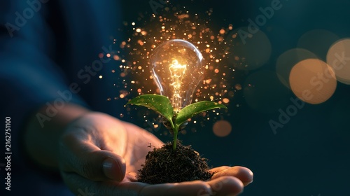 The imagery conveys the idea that innovation in the financial sector is the seed for growth, fostering a healthier and more sustainable financial ecosystem, Financial innovations enable. 