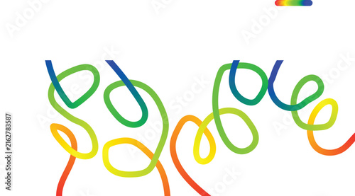 Bright multicolored abstract loops and tangled scribbles forming a fluid gradian line design with abstract scribble colorful artistic spectrum creative illustration backdrop