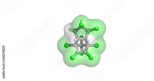 Cuadro en lienzo Chlordane, persistent organochlorine insecticide and environmental pollutant for