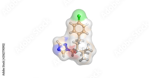 Quadro su tela Tebuconazole, broad-spectrum triazole fungicide used in agriculture to control p