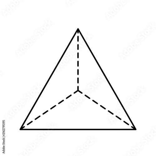 Fototapeta 3D Geometric Shape: Triangular Pyramid