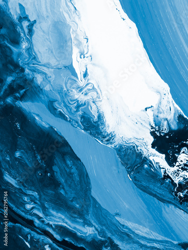 Abstract blue artwork, creative hand painted background