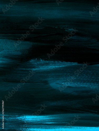 Abstract sea landscape. Original painting. Hand drawn, impressionism style, blue color texture with copy space, brushstrokes of paint,  art background.