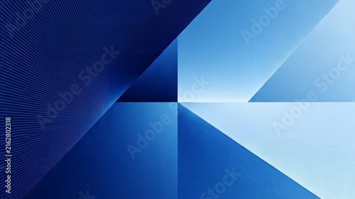 Abstract geometric blue shapes creating a modern 3D background