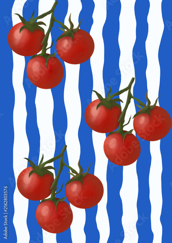 Tomato fresh vegetables on a white background wallpaper 
