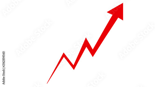 Rising Zigzag Growth Arrow Chart Graph Success Icon Vector Illustration