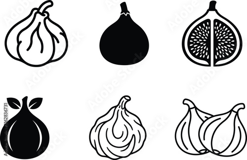 Fig Fruit Clipart Vector Pack for Logo Label and Packaging Design