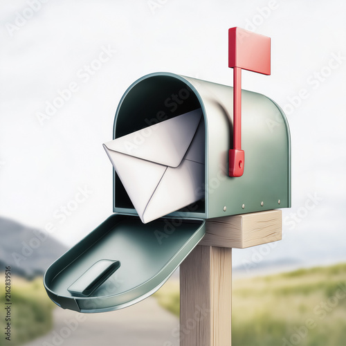 Mailbox and letter