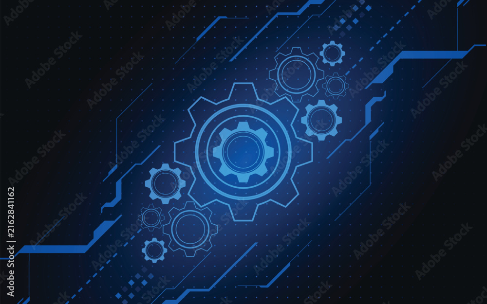 Fototapeta premium digital technology and engineering, digital telecoms concept, Hi-tech ,futuristic technology background, vector illustration. 